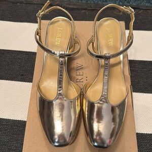 Brand new!! J crew gold heels